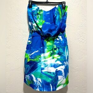 Tropical Strapless Dress
